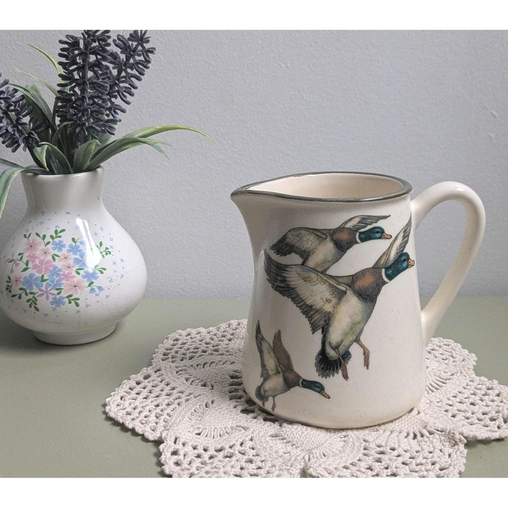 Vintage Keramour by Wald Mallard Duck Creamer Pitcher Made in Italy